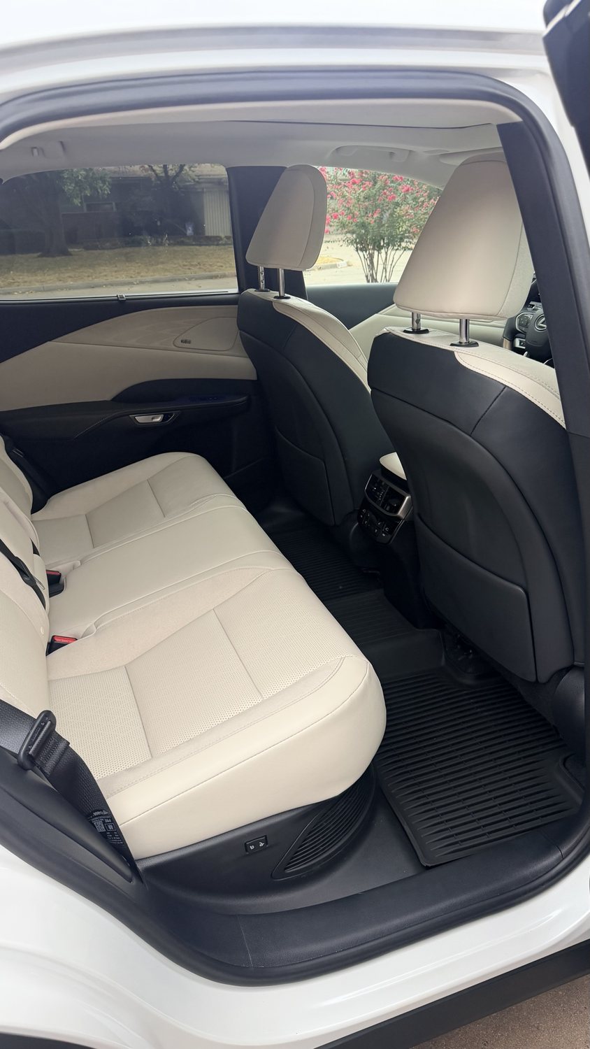 Lexus RX rear seats, cream leather