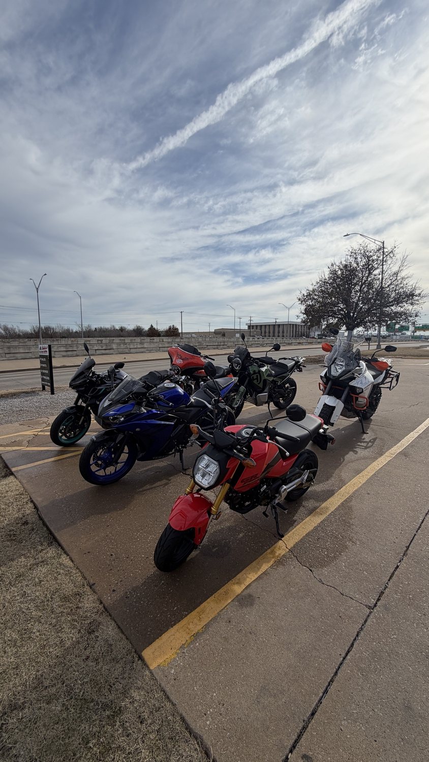 Motorcycle inventory on the front line